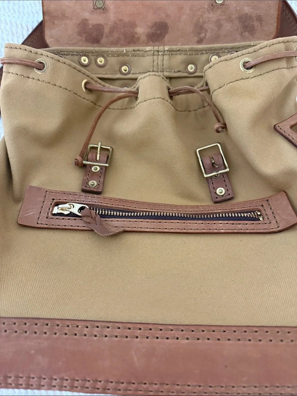 Thrux Lawrence backpack leather and canvas NEW SEE DESCRIPTION